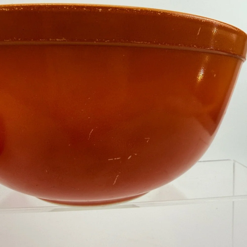 Vintage Pyrex Flameglo Mixing Bowl Set 404 403 401 Orange Nesting Bowls